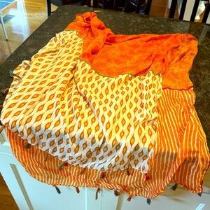 Burnt orange earth tones women's sarong